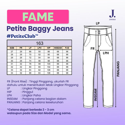 JINISO - Petite Highwaist Baggy Jeans 163 FAME