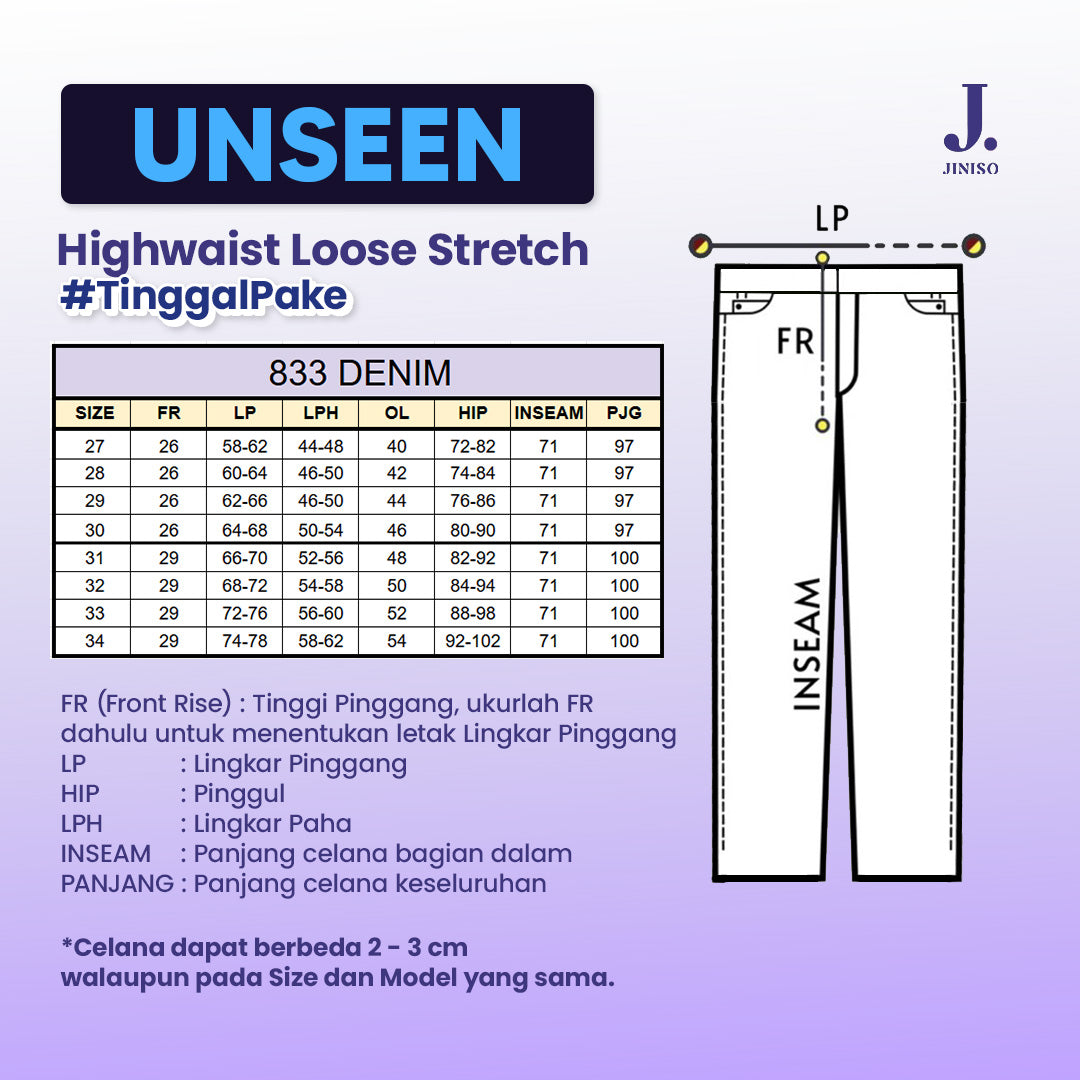 JINISO - Straight Jeans Loose Stretch Pria 833
