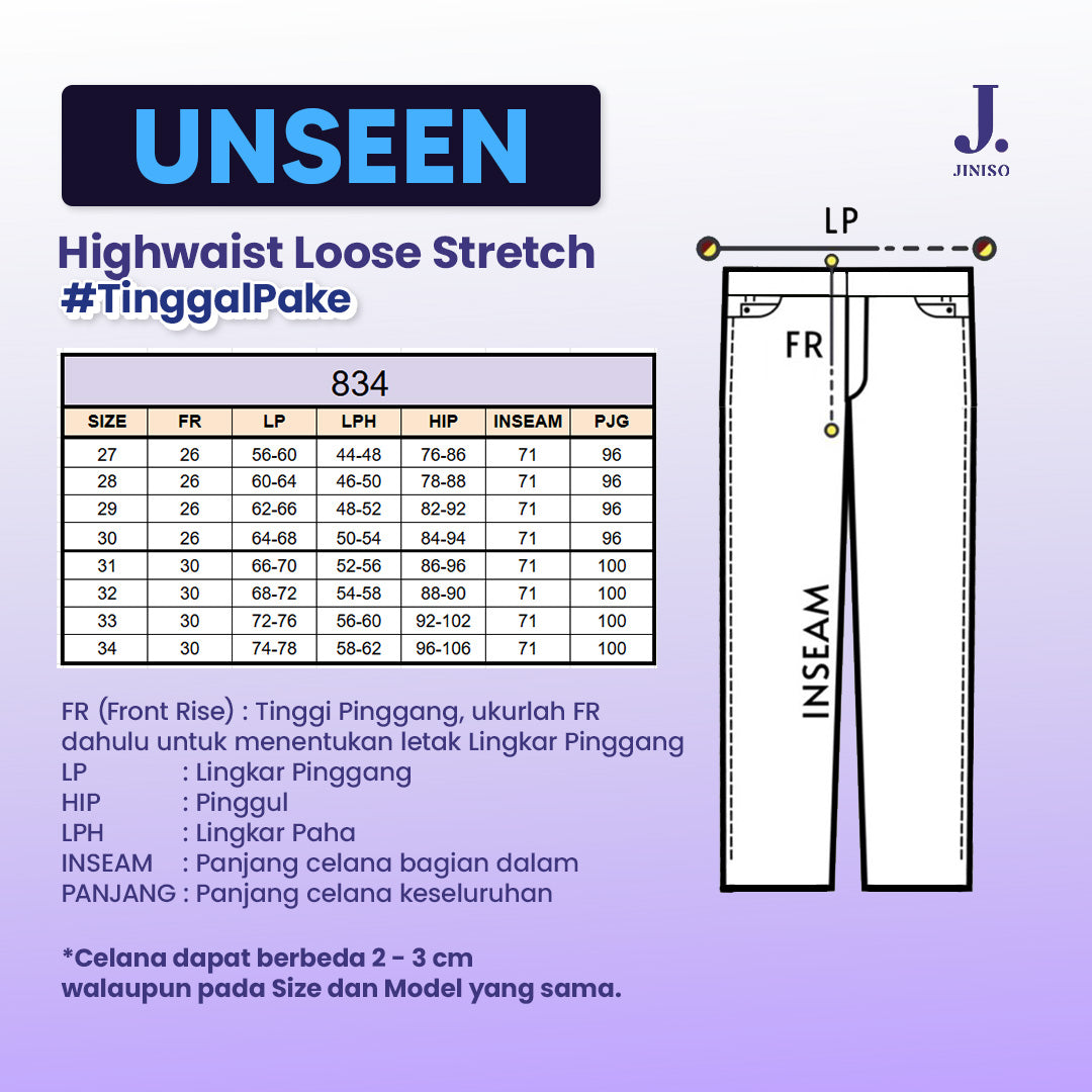 JINISO - Highwaist Straight Jeans Loose Stretch 834 UNSEEN