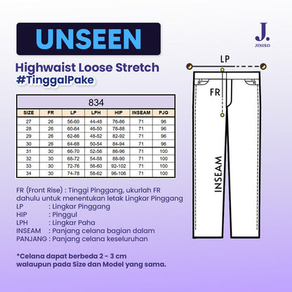 JINISO - Highwaist Straight Jeans Loose Stretch 834 UNSEEN