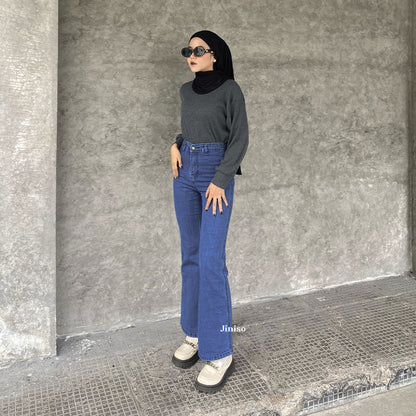 JINISO - Highwaist Stretch Cutbray Jeans 520 HANGOUT