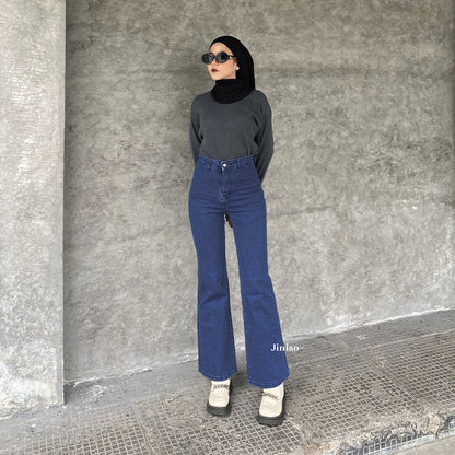JINISO - Highwaist Stretch Cutbray Jeans 520 HANGOUT