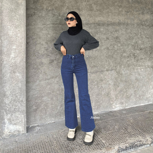 JINISO - Highwaist Stretch Cutbray Jeans 520 HANGOUT