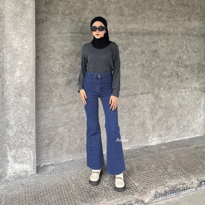 JINISO - Highwaist Stretch Cutbray Jeans 520 HANGOUT