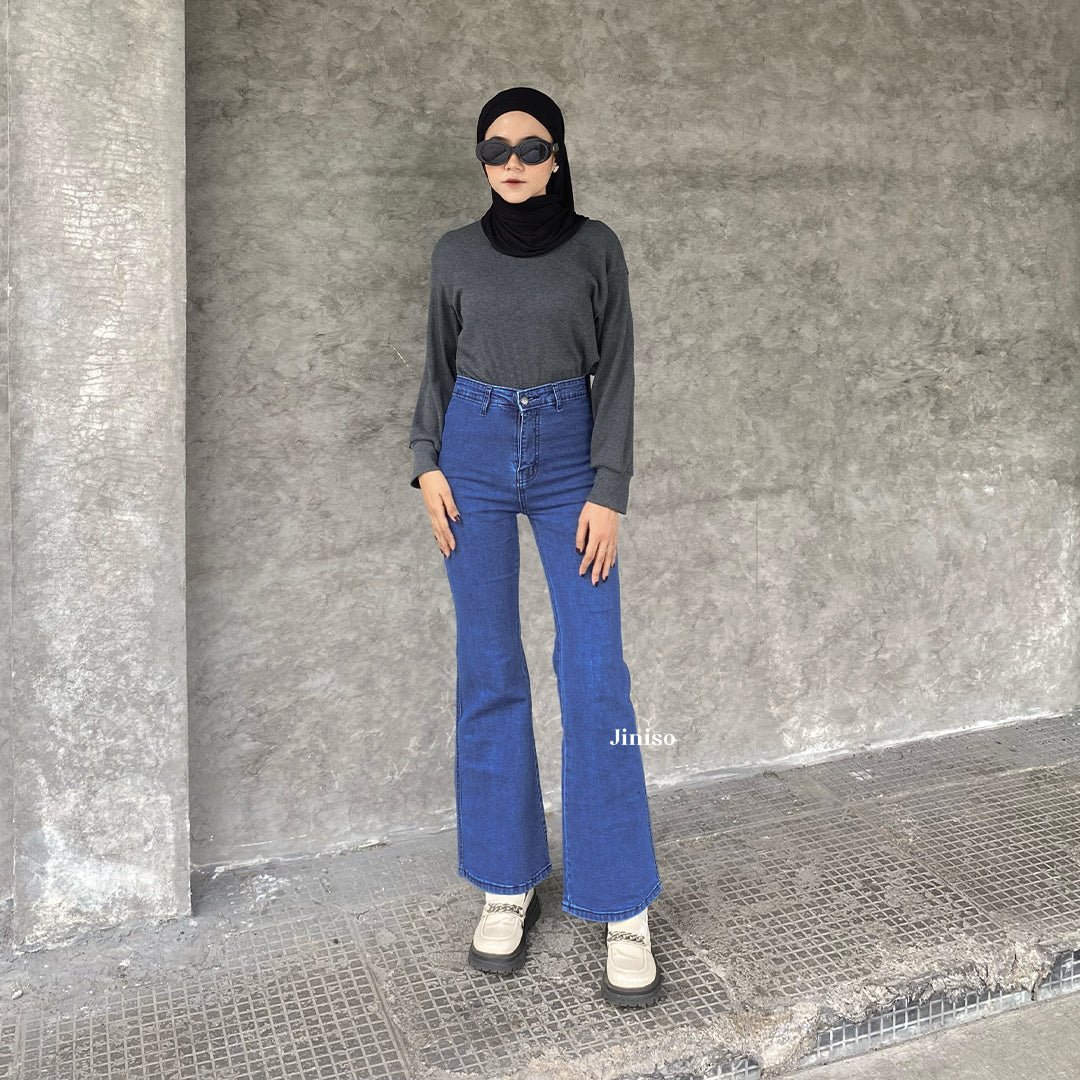 JINISO - Highwaist Stretch Cutbray Jeans 520 HANGOUT