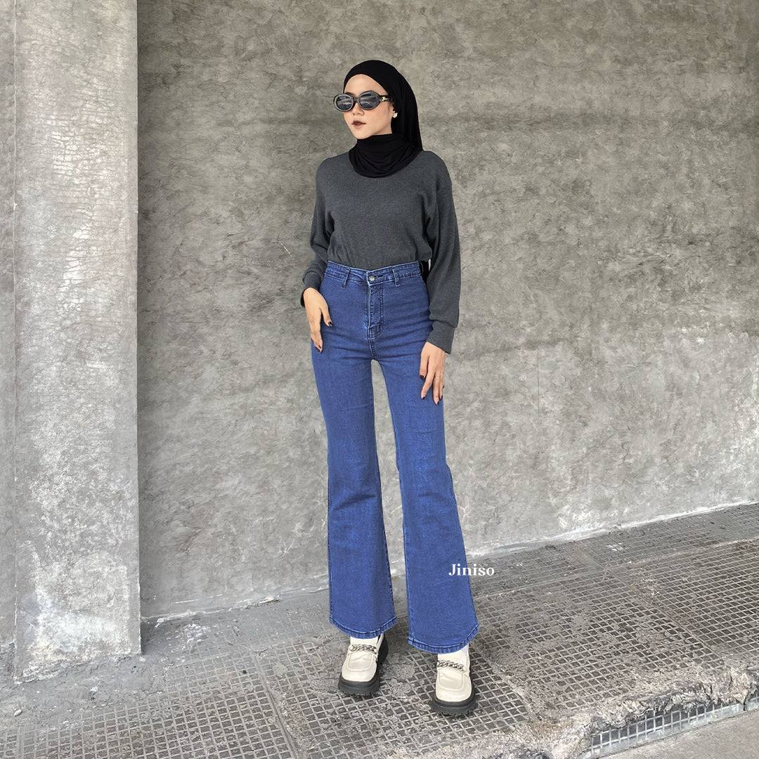 JINISO - Highwaist Stretch Cutbray Jeans 520 HANGOUT