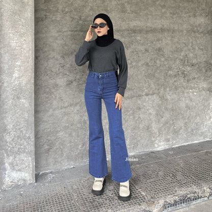 JINISO - Highwaist Stretch Cutbray Jeans 520 HANGOUT