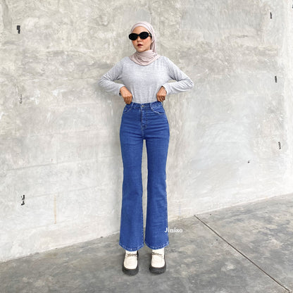 JINISO - Highwaist Stretch Cutbray Pocket Jeans 715 HANGOUT