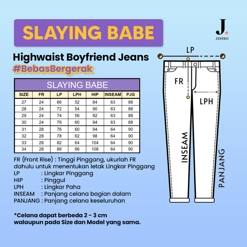 JINISO - Boyfriend Highwaist Slaying Babe Jeans