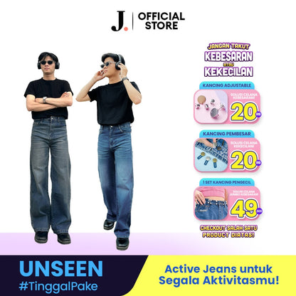 JINISO - Straight Jeans Loose Stretch Pria 835