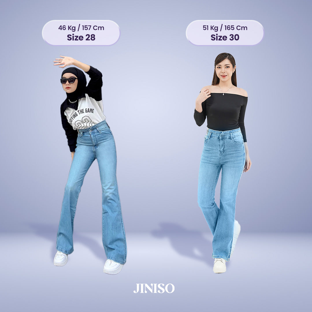 JINISO - Ultra Highwaist Cutbray Stretch Jeans 610 HANGOUT