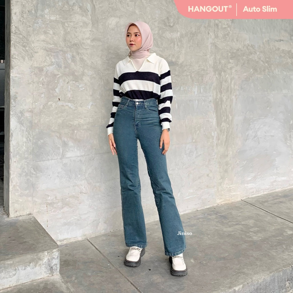 JINISO - Highwaist Stretch Cutbray Pocket Jeans 712 HANGOUT