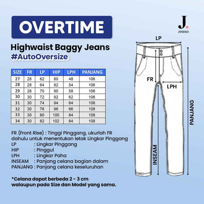 JINISO - Ultra Highwaist Baggy Loose Jeans 679 OVERTIME