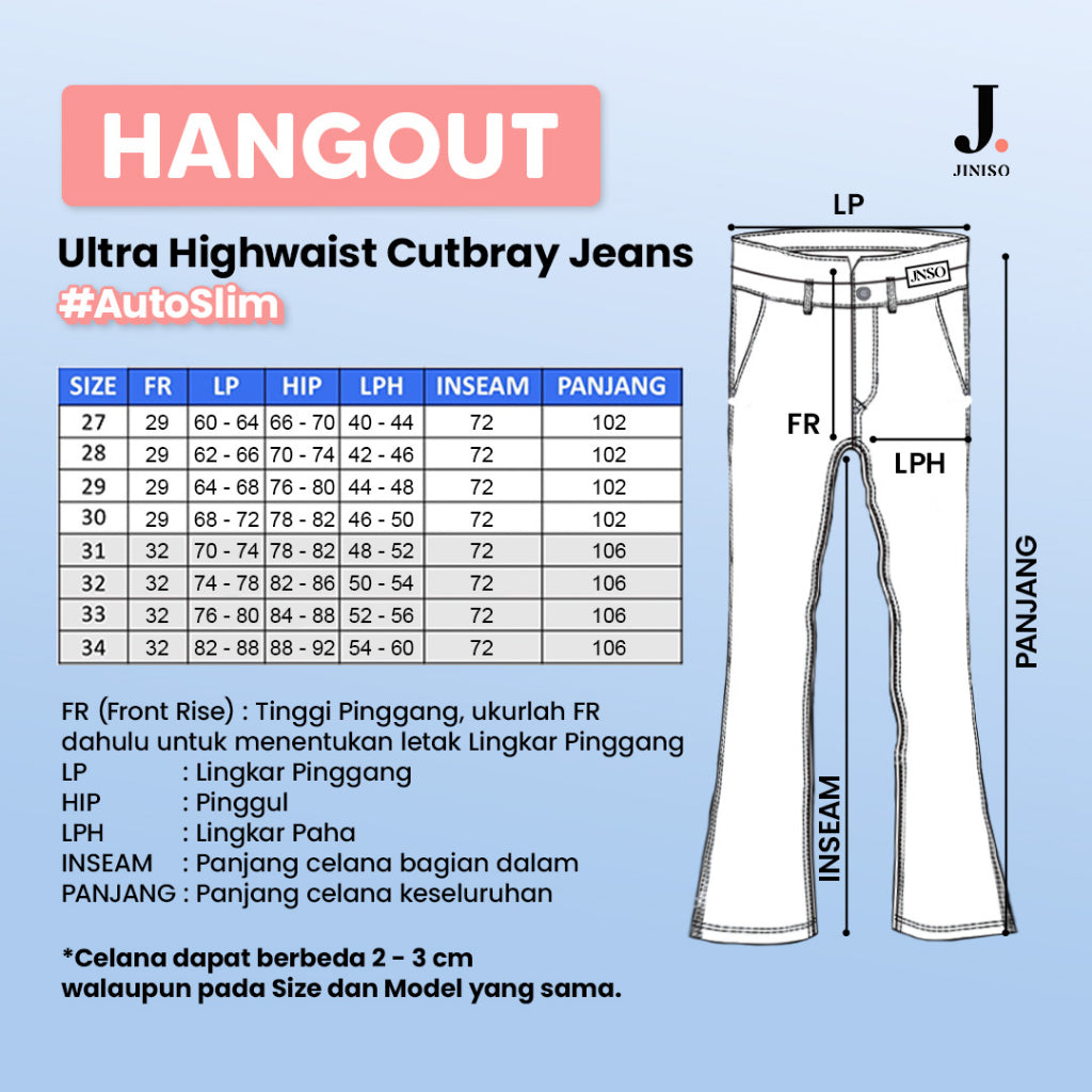 JINISO - Ultra Highwaist Cutbray Stretch Jeans 614 HANGOUT