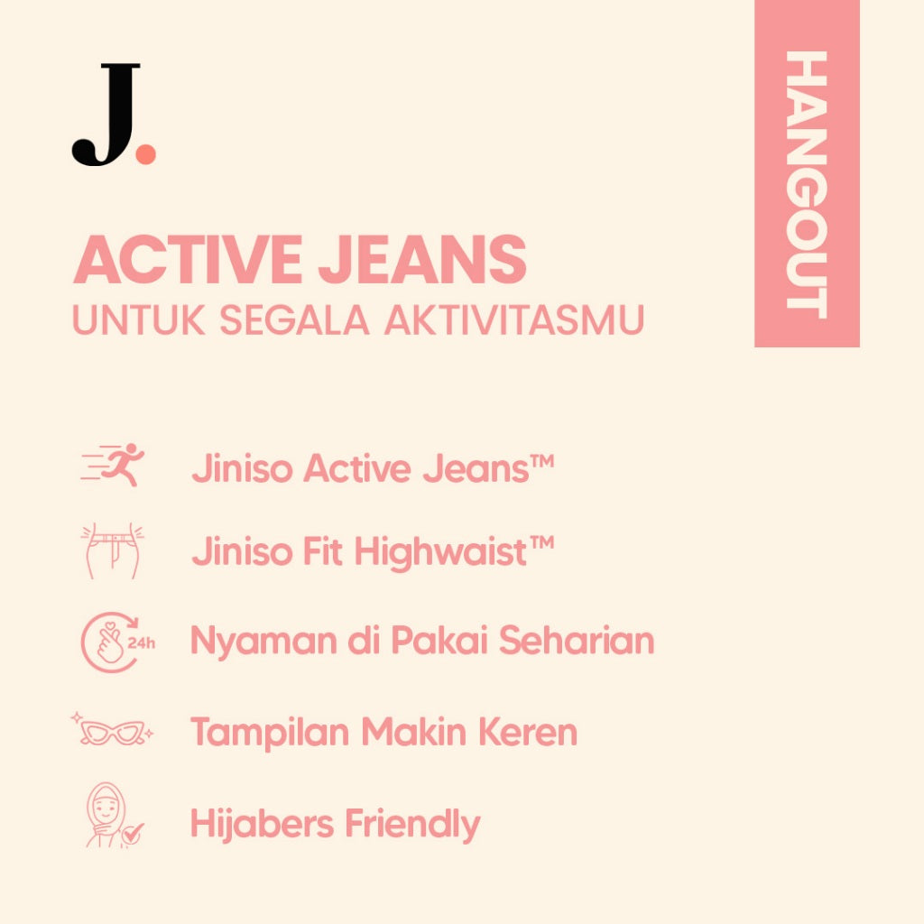 JINISO - Highwaist Stretch Cutbray Pocket Jeans 715 HANGOUT