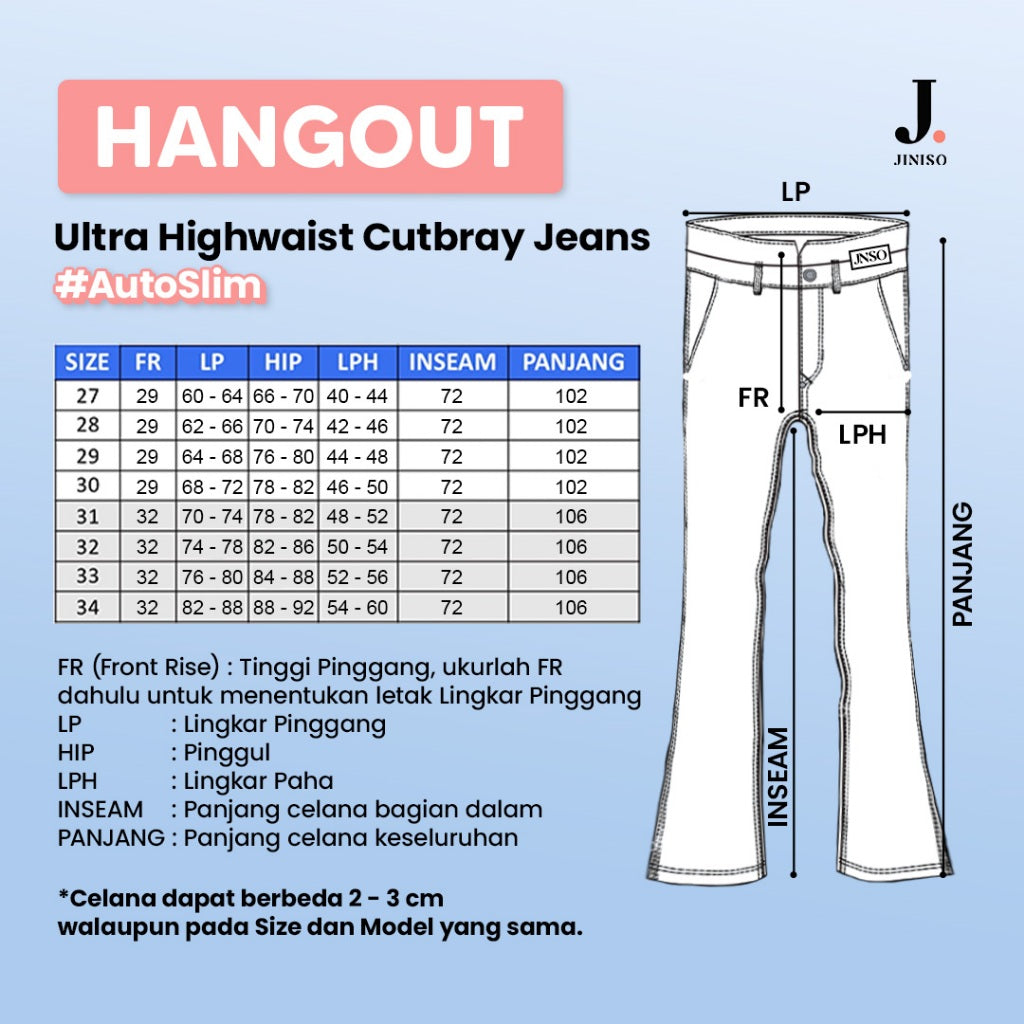 JINISO - Ultra Highwaist Cutbray Stretch Jeans 613 HANGOUT