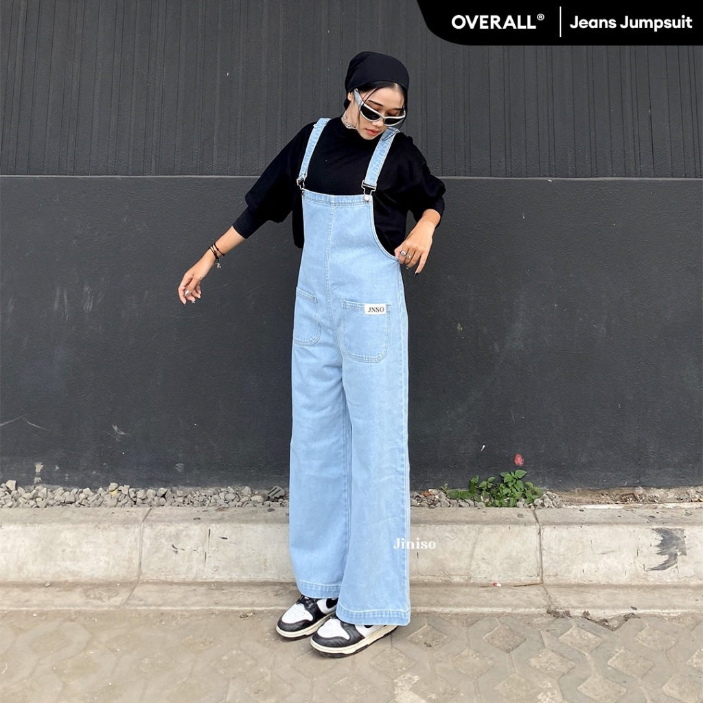 JINISO - Jumpsuit 101 Overall Celana Jeans Panjang 2 Pocket