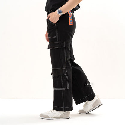 JINISO Highwaist Cargo Loose Jeans Pria 552