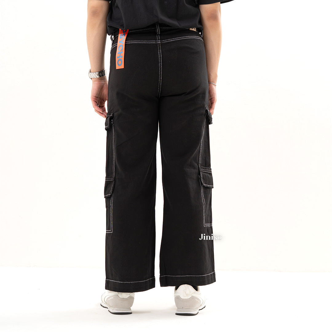 JINISO Highwaist Cargo Loose Jeans Pria 552