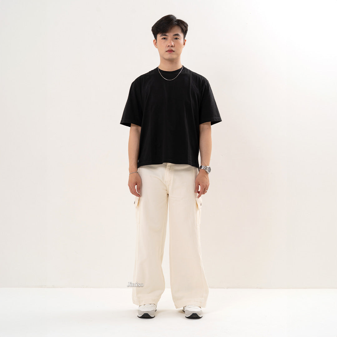 JINISO Loose Cargo Denim Jeans Pria 403