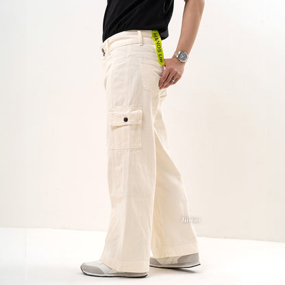 JINISO Loose Cargo Denim Jeans Pria 403