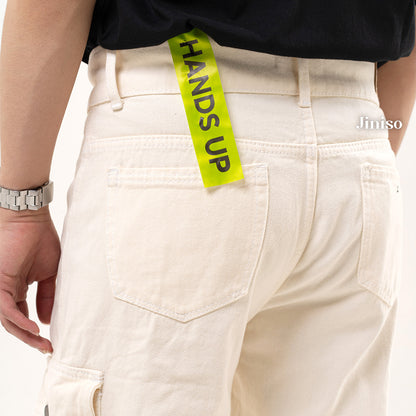 JINISO Loose Cargo Denim Jeans Pria 403