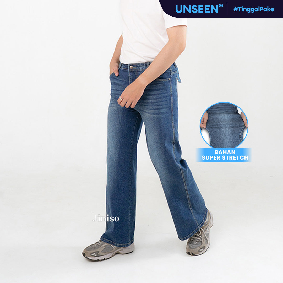JINISO - Straight Jeans Loose Stretch Pria 833