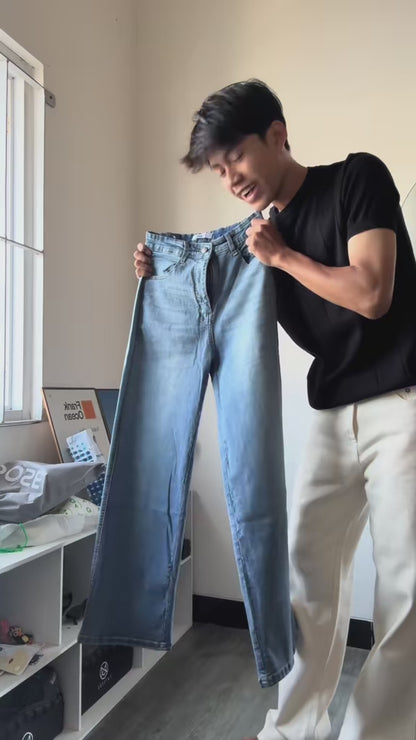 JINISO - Straight Jeans Loose Stretch Pria 831