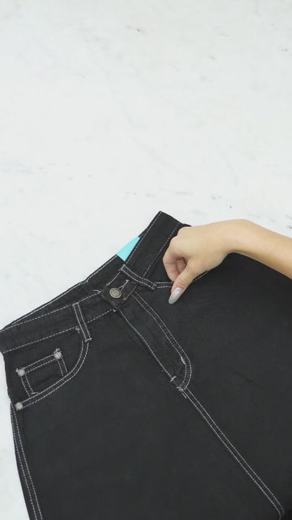 JINISO - Highwaist Rok Slit Jeans Panjang 978 SEVENTY