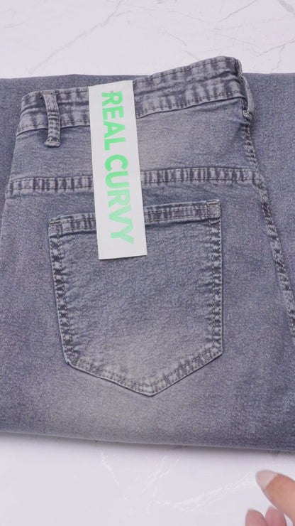JINISO - Jumbo Highwaist Straight Jeans Loose Stretch 1505 REAL CURVY