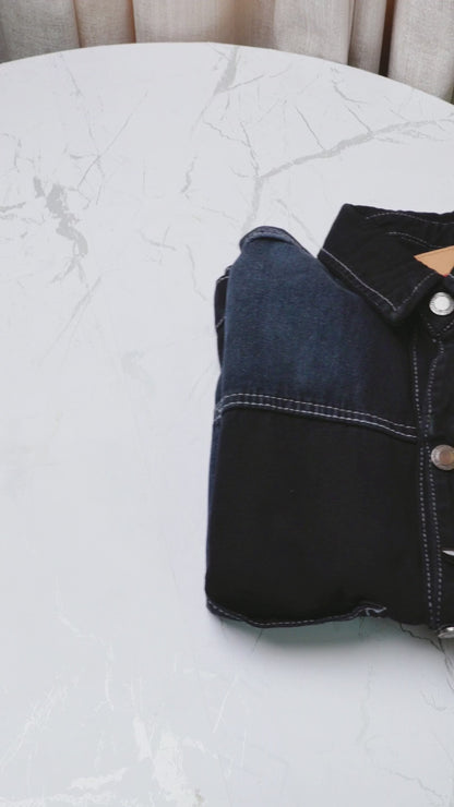 JINISO EVERYDAY - Big Size Jaket Jeans Oversize Nomad Pocket Black Wash