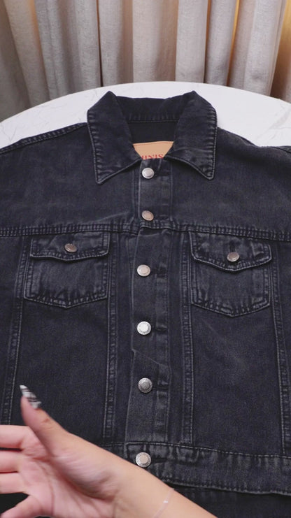 JINISO Jaket Jeans Oversize Origin Black Acid