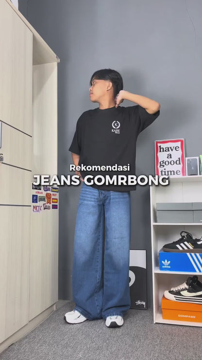 JINISO Oversize Baggy Loose Jeans Pria 771