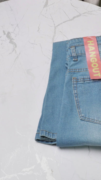 JINISO EVERYDAY - Highwaist Cutbray Stretch Jeans Flow 861 HANGOUT