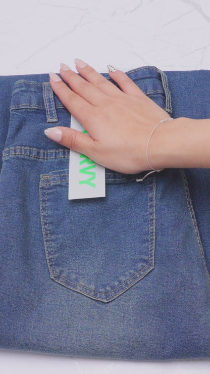 JINISO - Jumbo Highwaist Straight Jeans Loose Stretch 1504 REAL CURVY