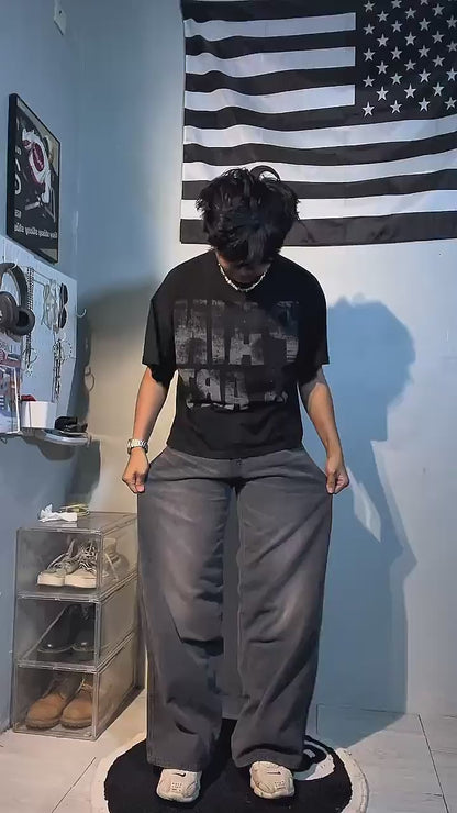 JINISO Oversize Baggy Loose Jeans Pria 752