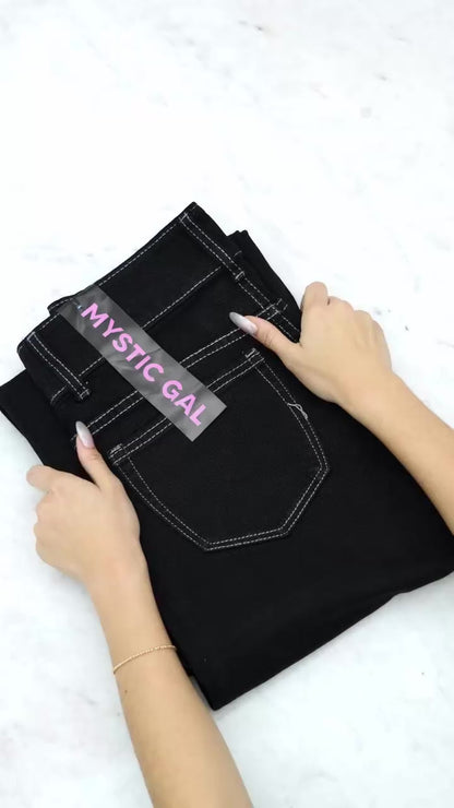 JINISO MYSTIC GAL 514 Highwaist Baggy Ripped Jeans