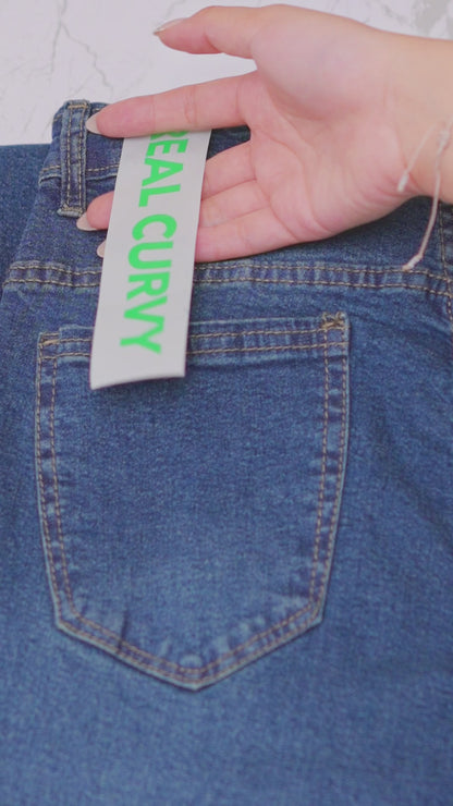 JINISO - Jumbo Highwaist Straight Jeans Loose Stretch 1503 REAL CURVY