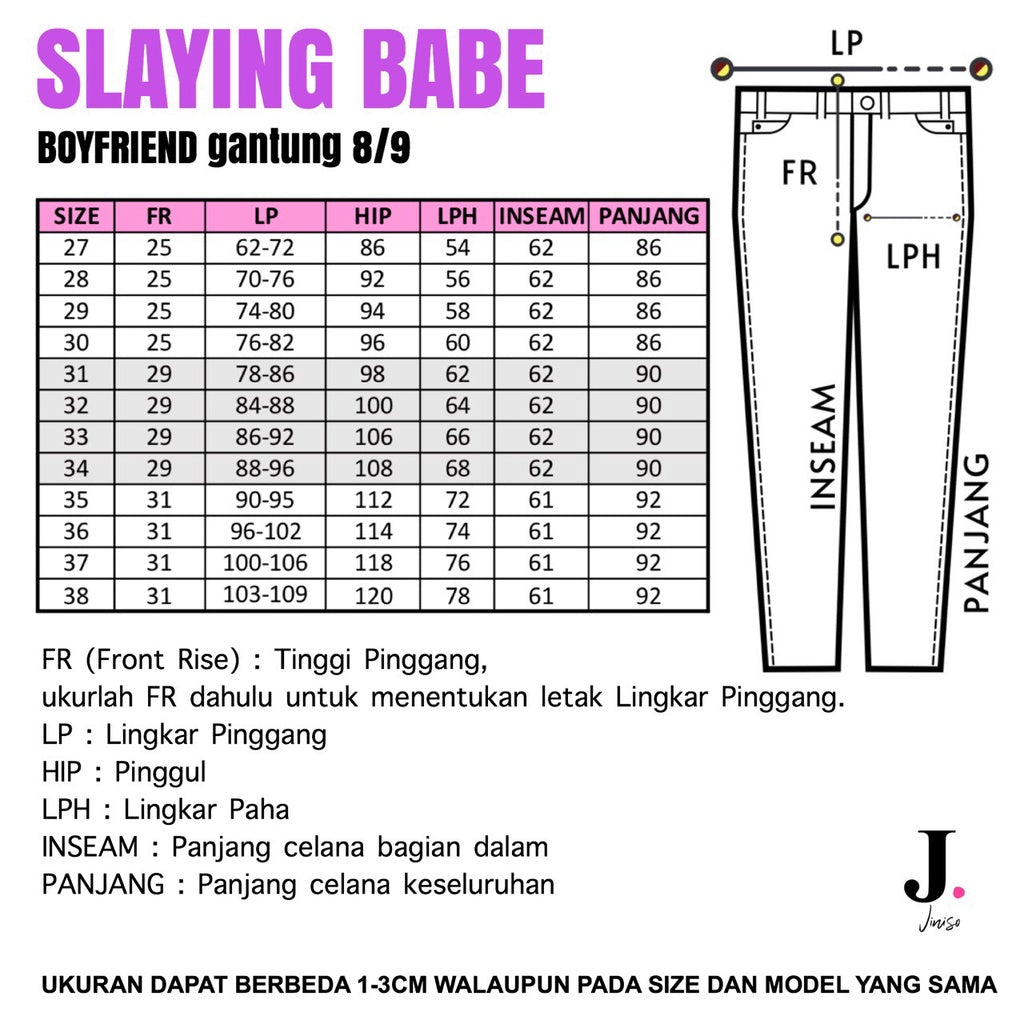 JINISO - Jumbo Boyfriend Jeans 1318 REAL CURVY