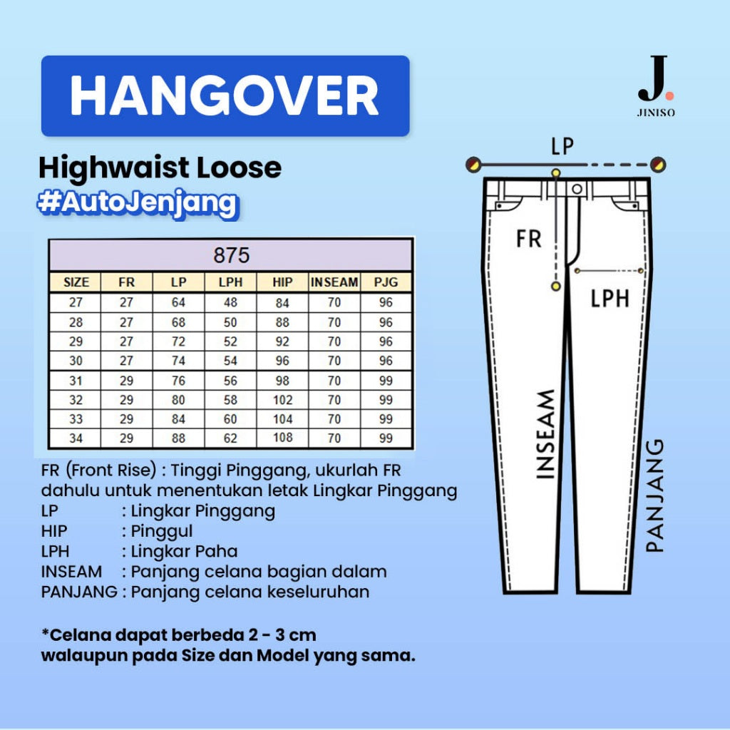 JINISO - Highwaist Loose Jeans 875 HANGOVER