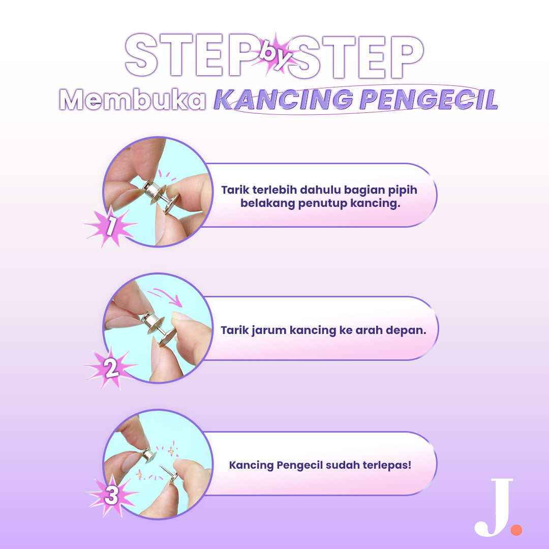 JINISO - 1set Kancing Pengecil Jeans Adjustable Twin Star