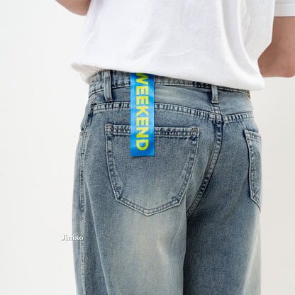 JINISO Oversize Baggy Loose Jeans Pria 777