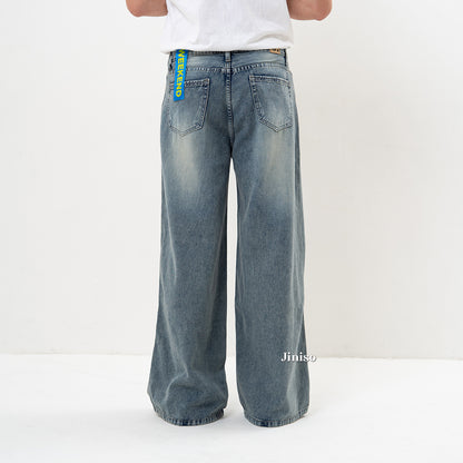 JINISO Oversize Baggy Loose Jeans Pria 777