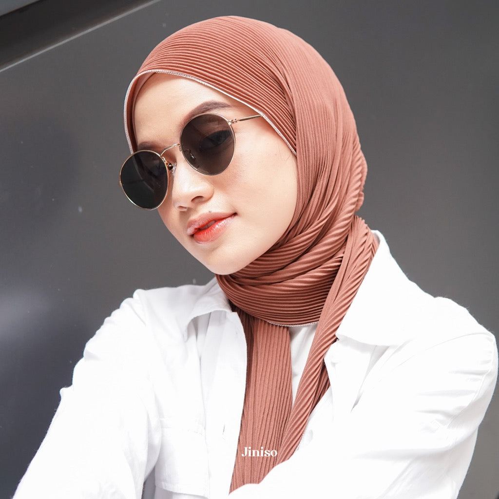 JINISO - AURA Hijab Two Tone Pashmina Full Plisket