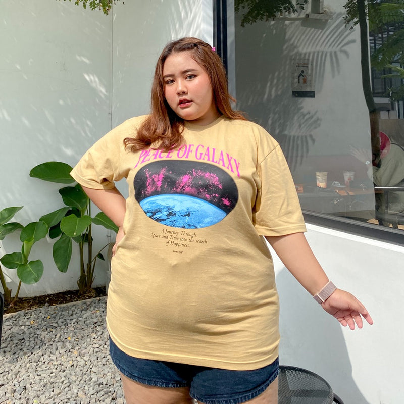 JINISO Big Size T-Shirt Peace of Galaxy Oversize Tee | Kaos