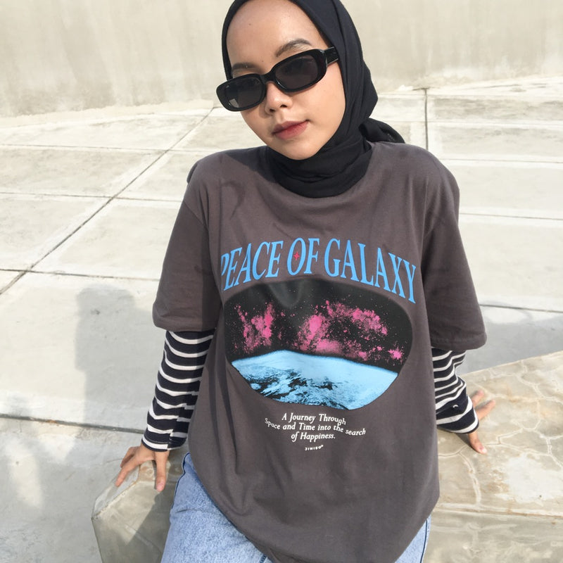 JINISO T-Shirt Peace of Galaxy Oversize Tee | Kaos
