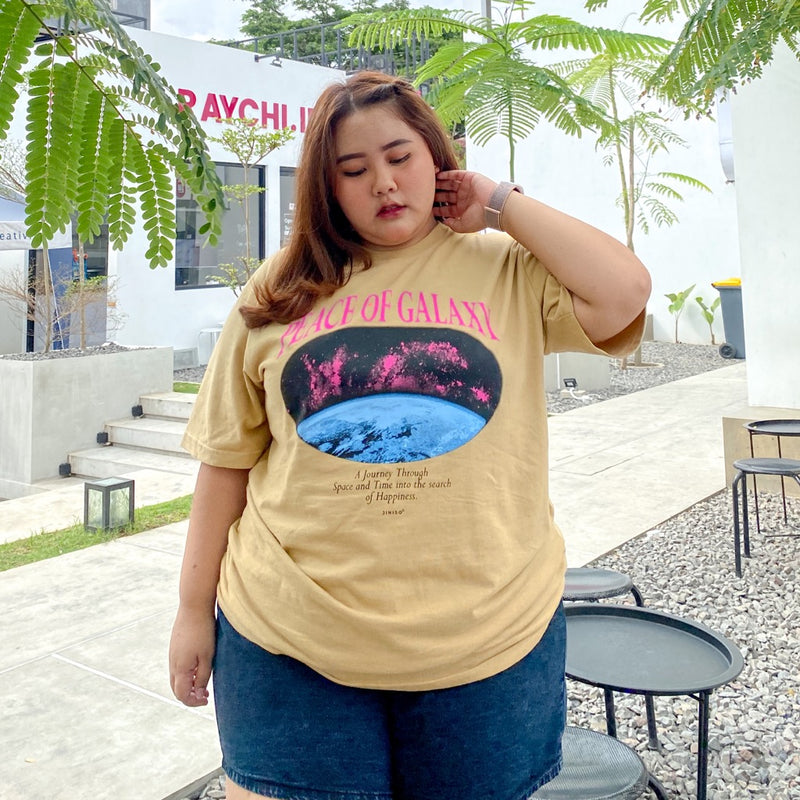 JINISO Big Size T-Shirt Peace of Galaxy Oversize Tee | Kaos