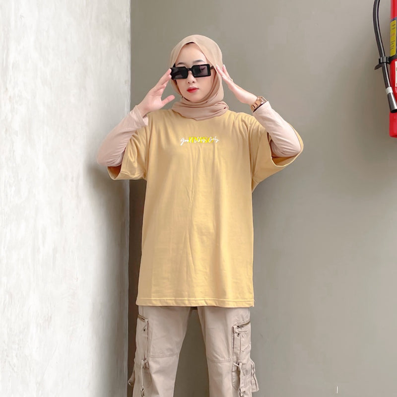 JINISO Kaos Oversize T-Shirt Sunflower