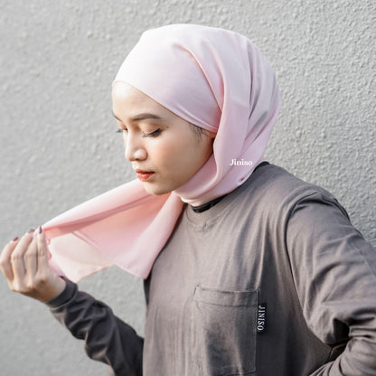 JINISO - Aura Nude Peach Active Hijab Pashmina Shawl