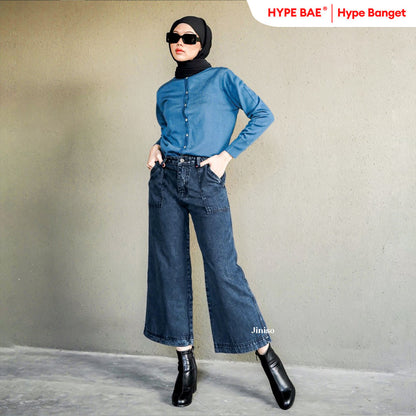 JINISO - Highwaist Kulot Jeans 302 HYPE BAE